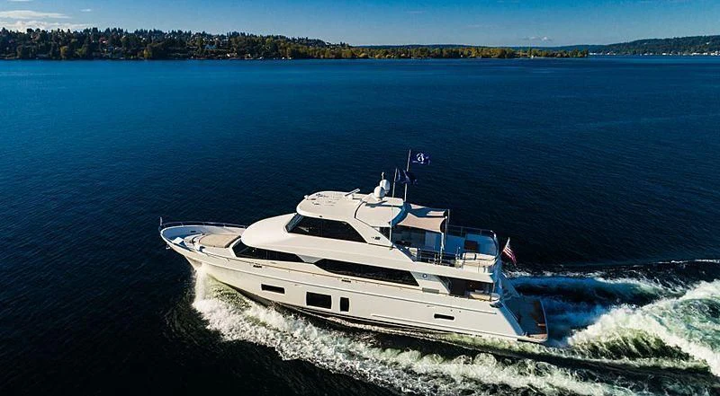 a boat on the water aboard VARIABLE Yacht for Sale