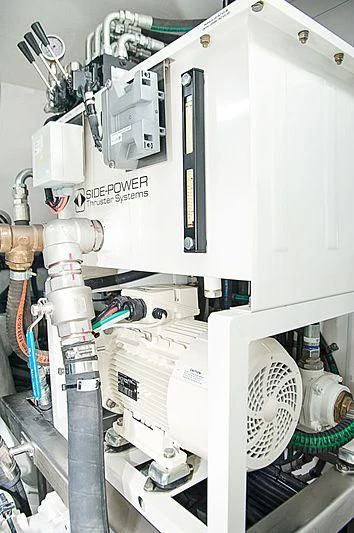 a white machine with wires aboard VARIABLE Yacht for Sale