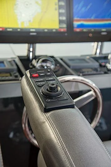 a telephone on a table aboard VARIABLE Yacht for Sale