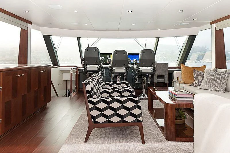 a room with a couch and chairs aboard VARIABLE Yacht for Sale