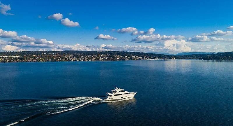 a boat on the water aboard VARIABLE Yacht for Sale