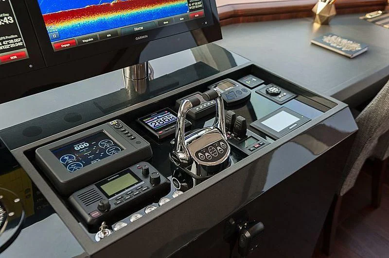 a machine on the counter aboard VARIABLE Yacht for Sale
