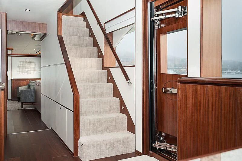 a staircase in a room aboard VARIABLE Yacht for Sale