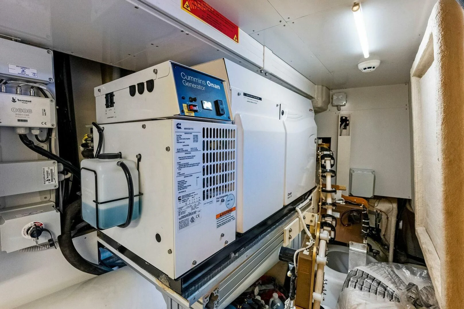 a machine with a blue label aboard INEA Yacht for Sale