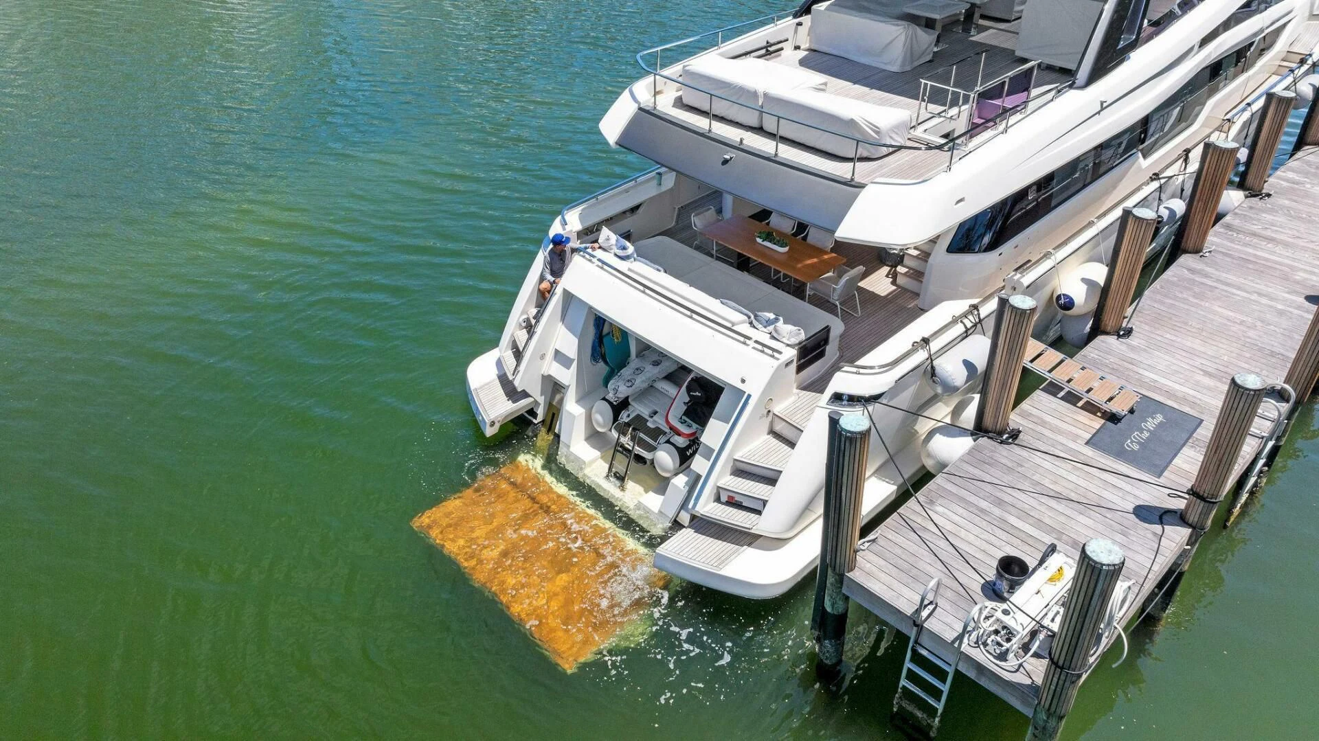 a boat on the water aboard INEA Yacht for Sale