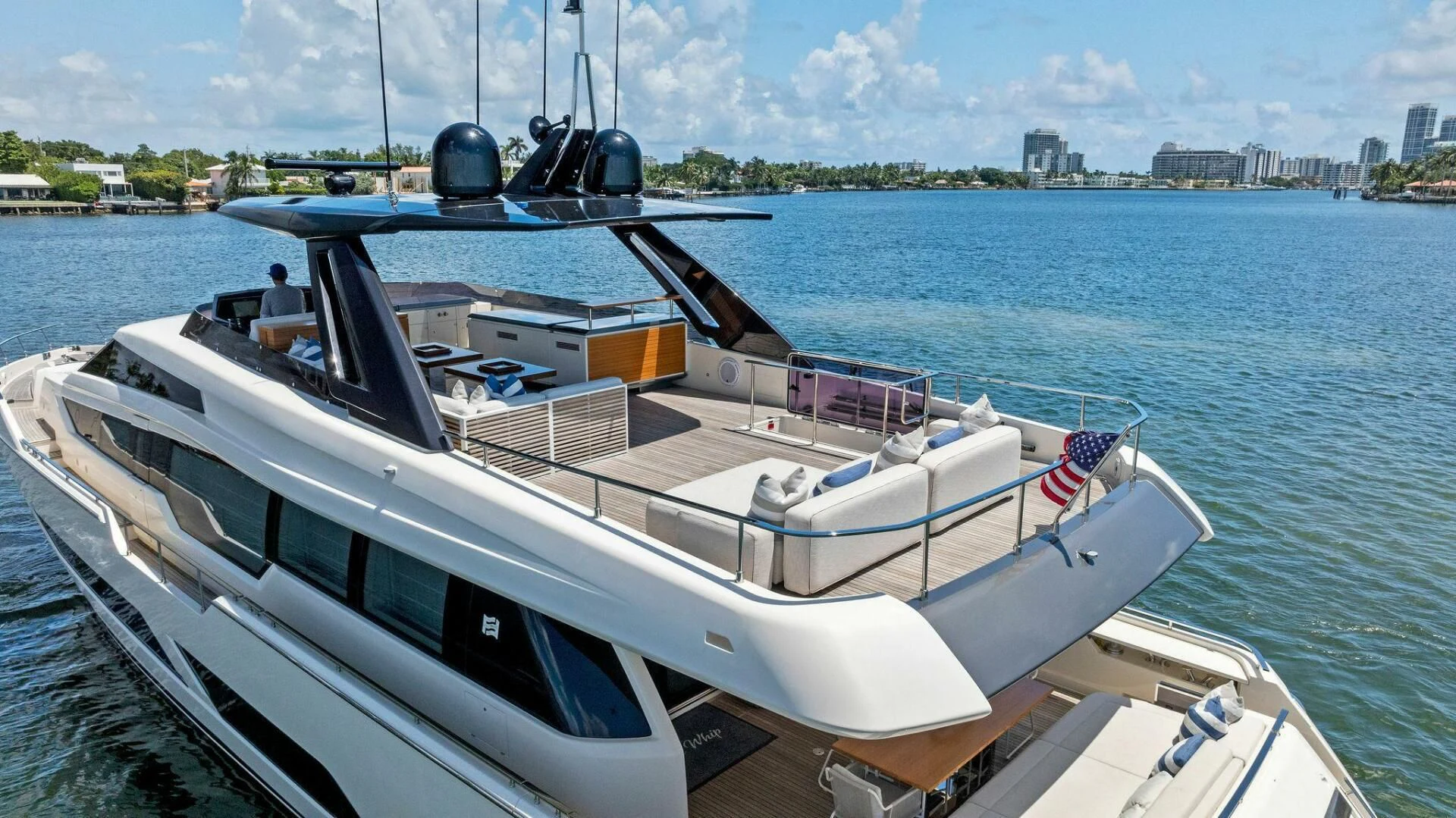 a boat on the water aboard INEA Yacht for Sale