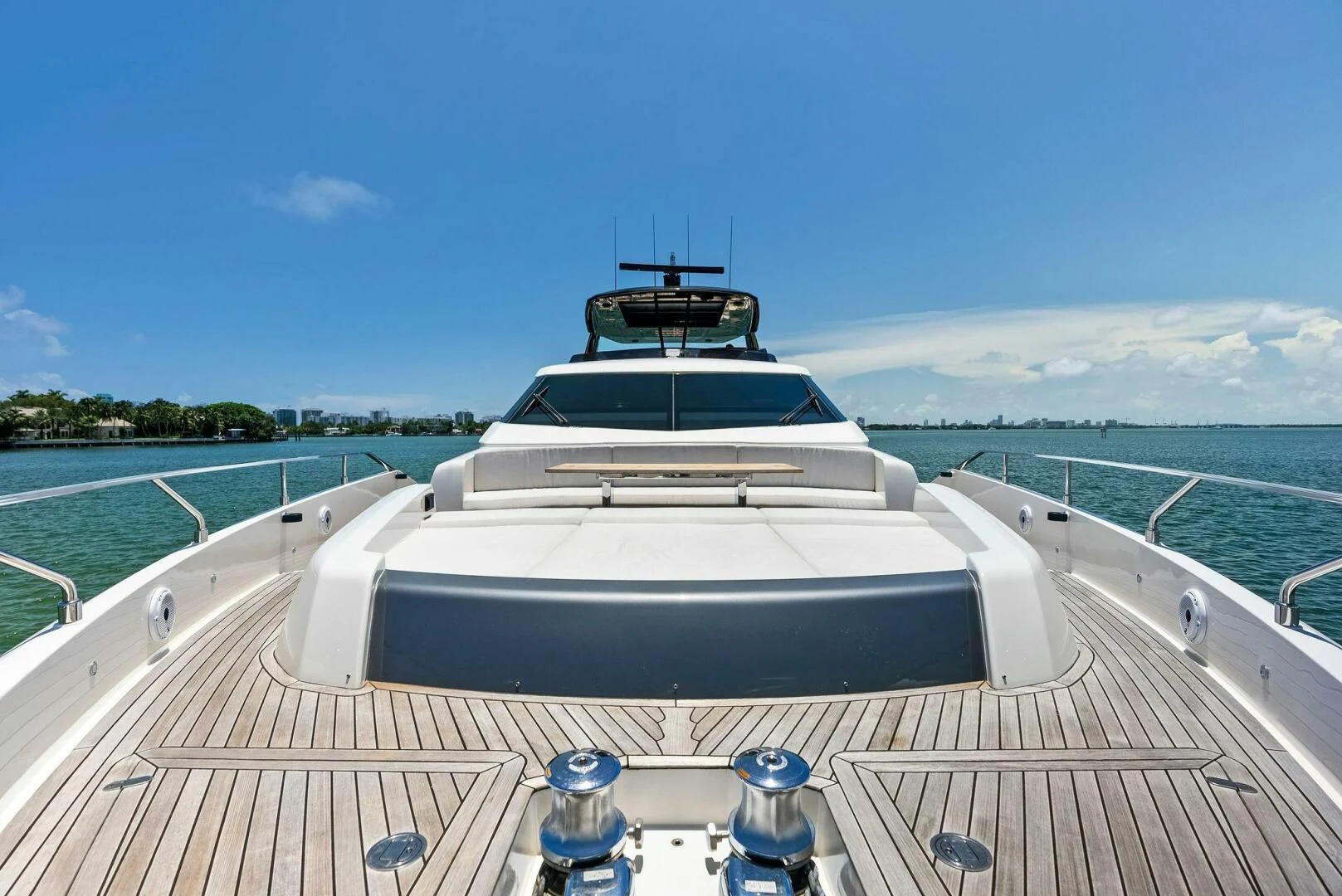 a boat on a deck aboard INEA Yacht for Sale