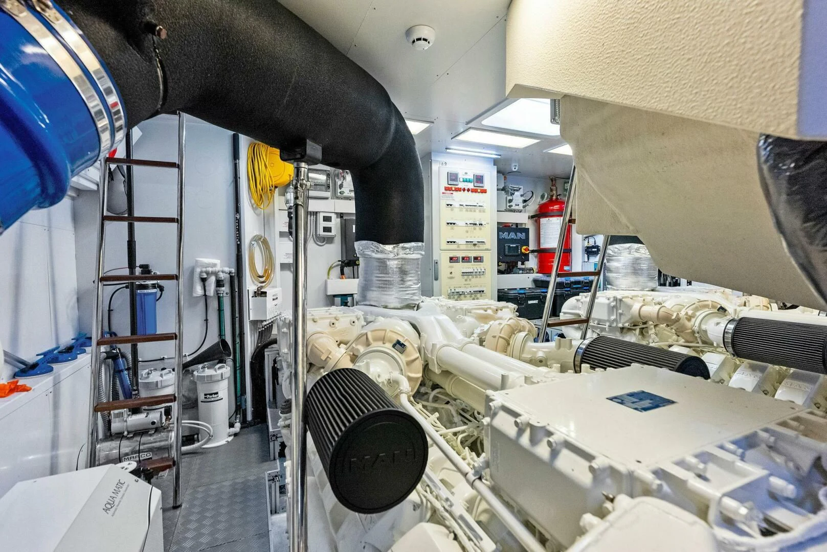 a machine with a large machine aboard INEA Yacht for Sale