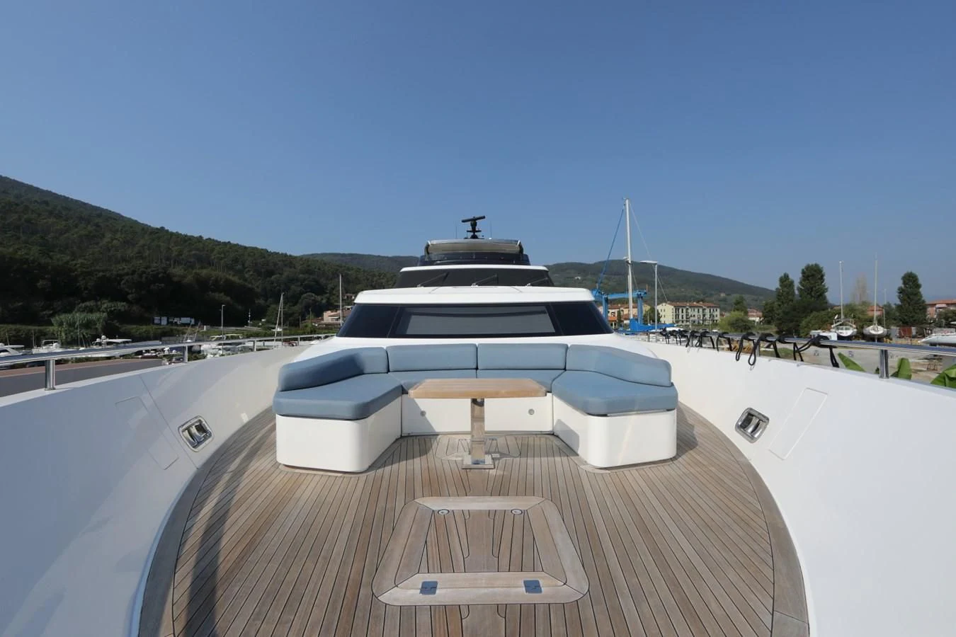 a boat on a deck aboard COBANA Yacht for Sale