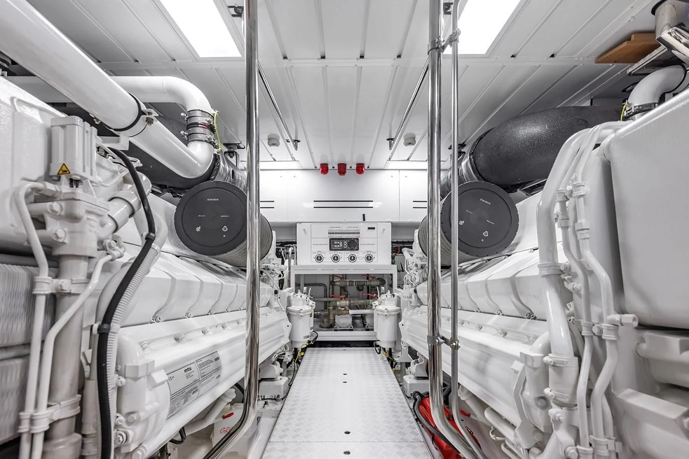 a room with several large machines aboard COBANA Yacht for Sale