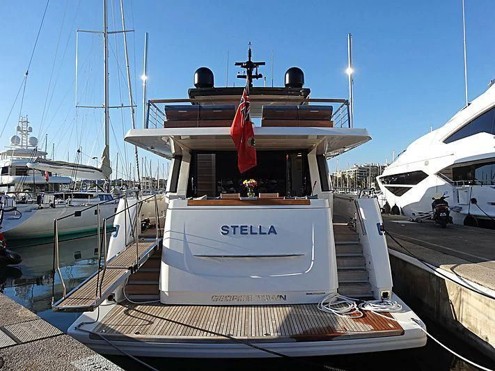 a boat docked at a pier aboard COBANA Yacht for Sale