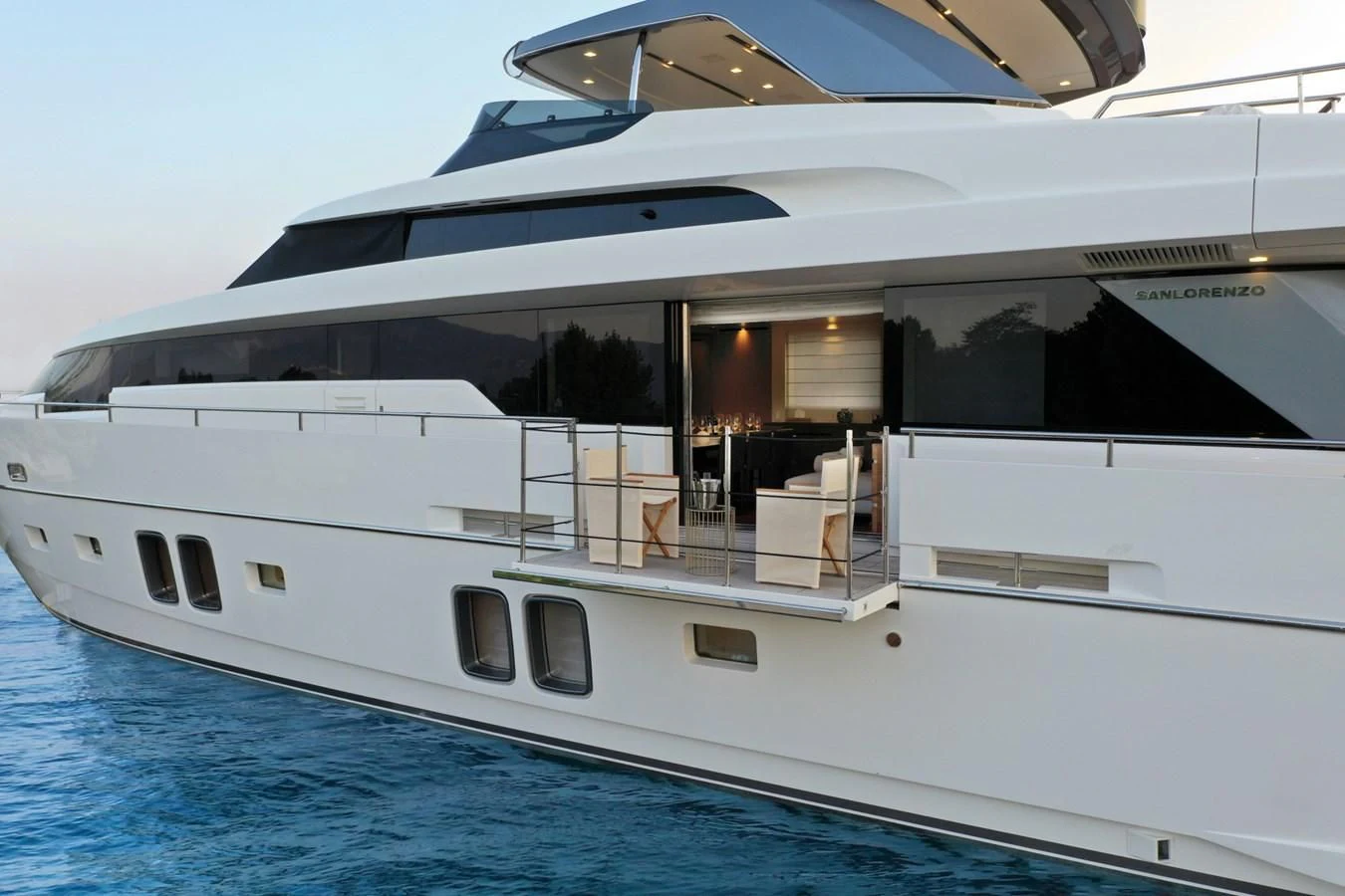 a large white yacht aboard COBANA Yacht for Sale