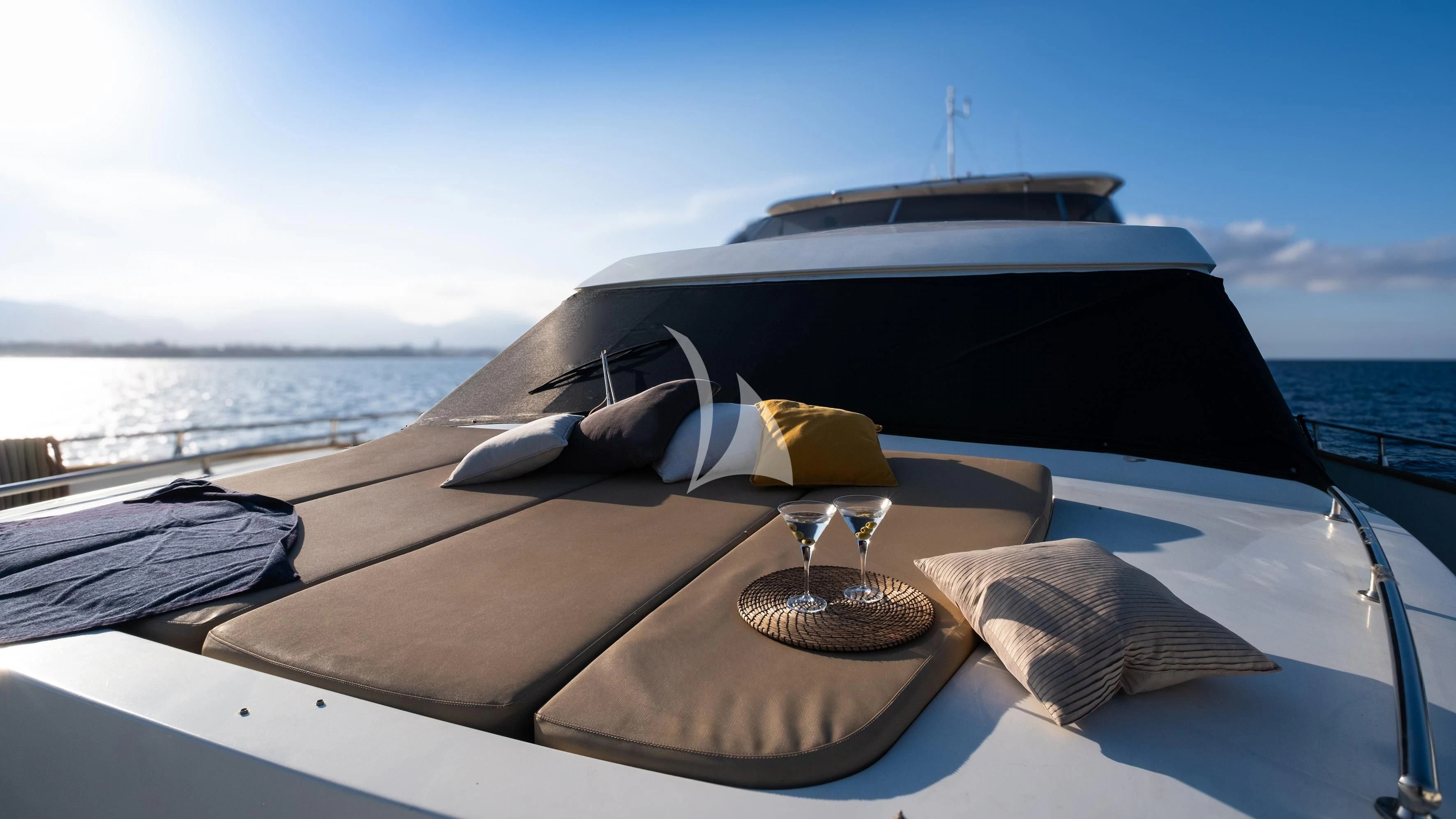 a boat on the water aboard ARIA Yacht for Sale