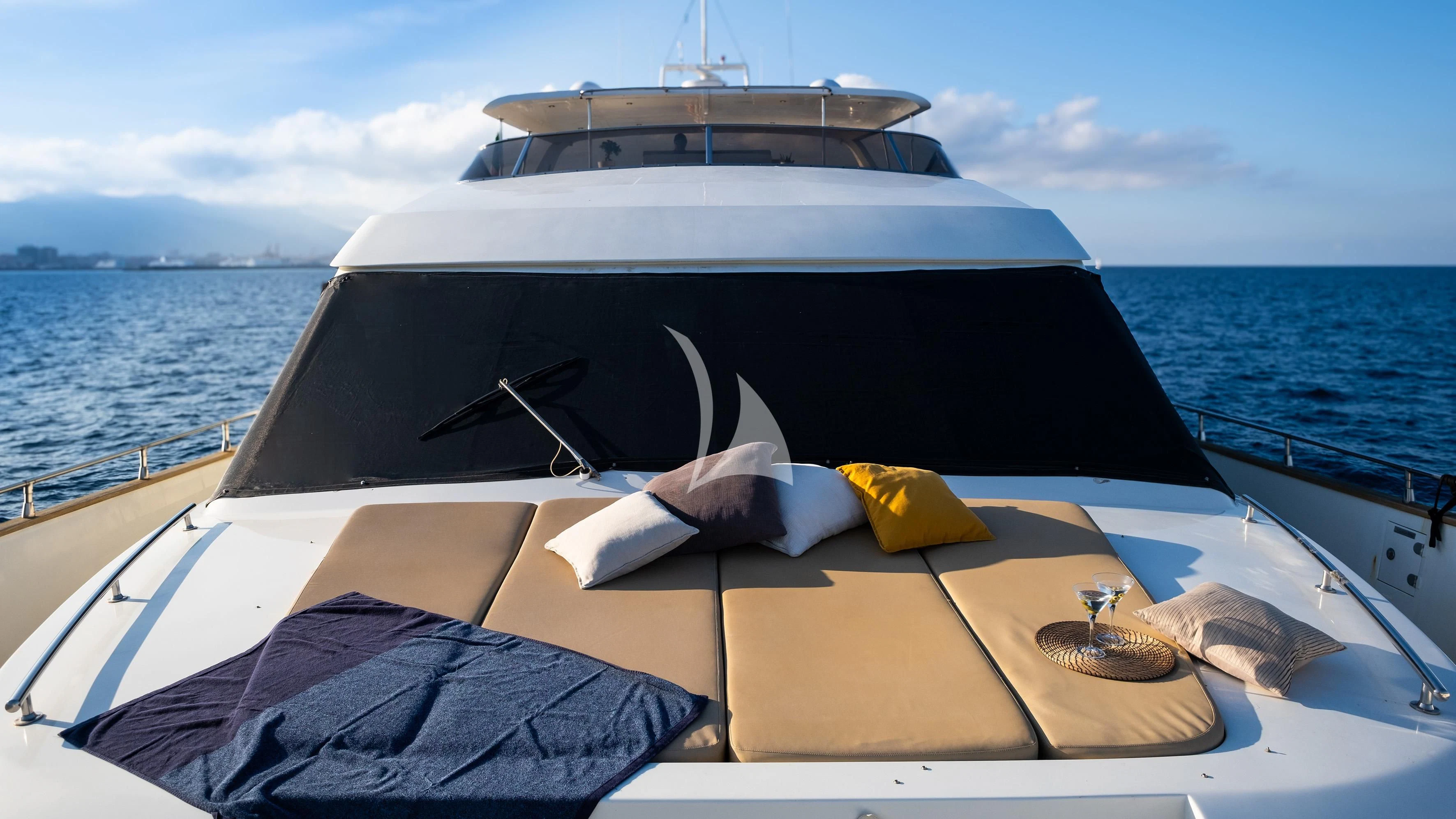 a boat on the water aboard ARIA Yacht for Sale