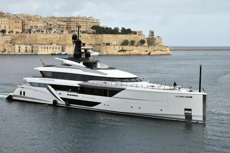 a boat in the water aboard COMFORTABLY NUMB Yacht for Sale