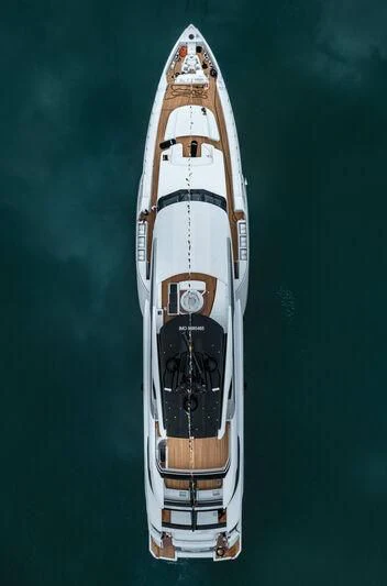 a space shuttle on a blue background aboard COMFORTABLY NUMB Yacht for Sale