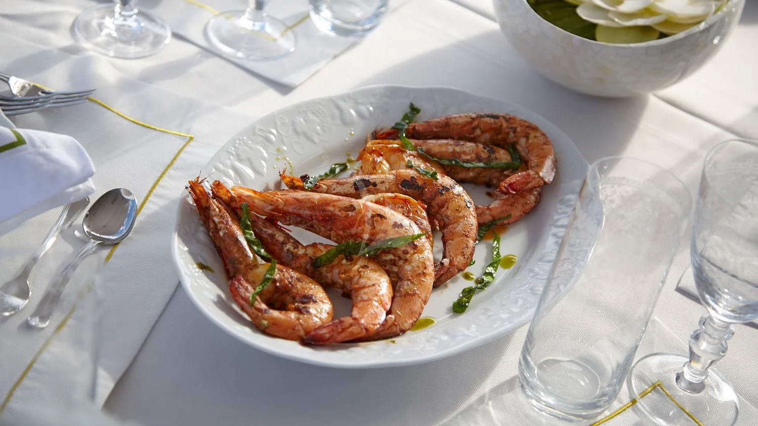 a plate of food aboard G GIRL Yacht for Sale