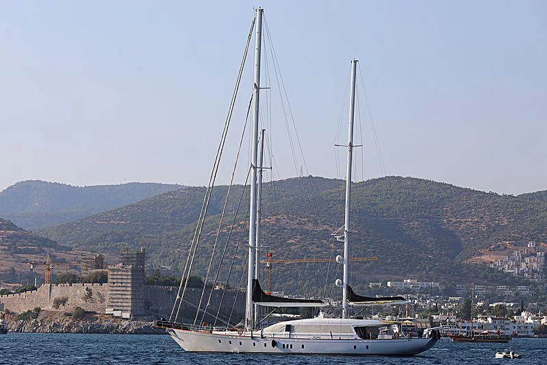 a boat in the water aboard G GIRL Yacht for Sale