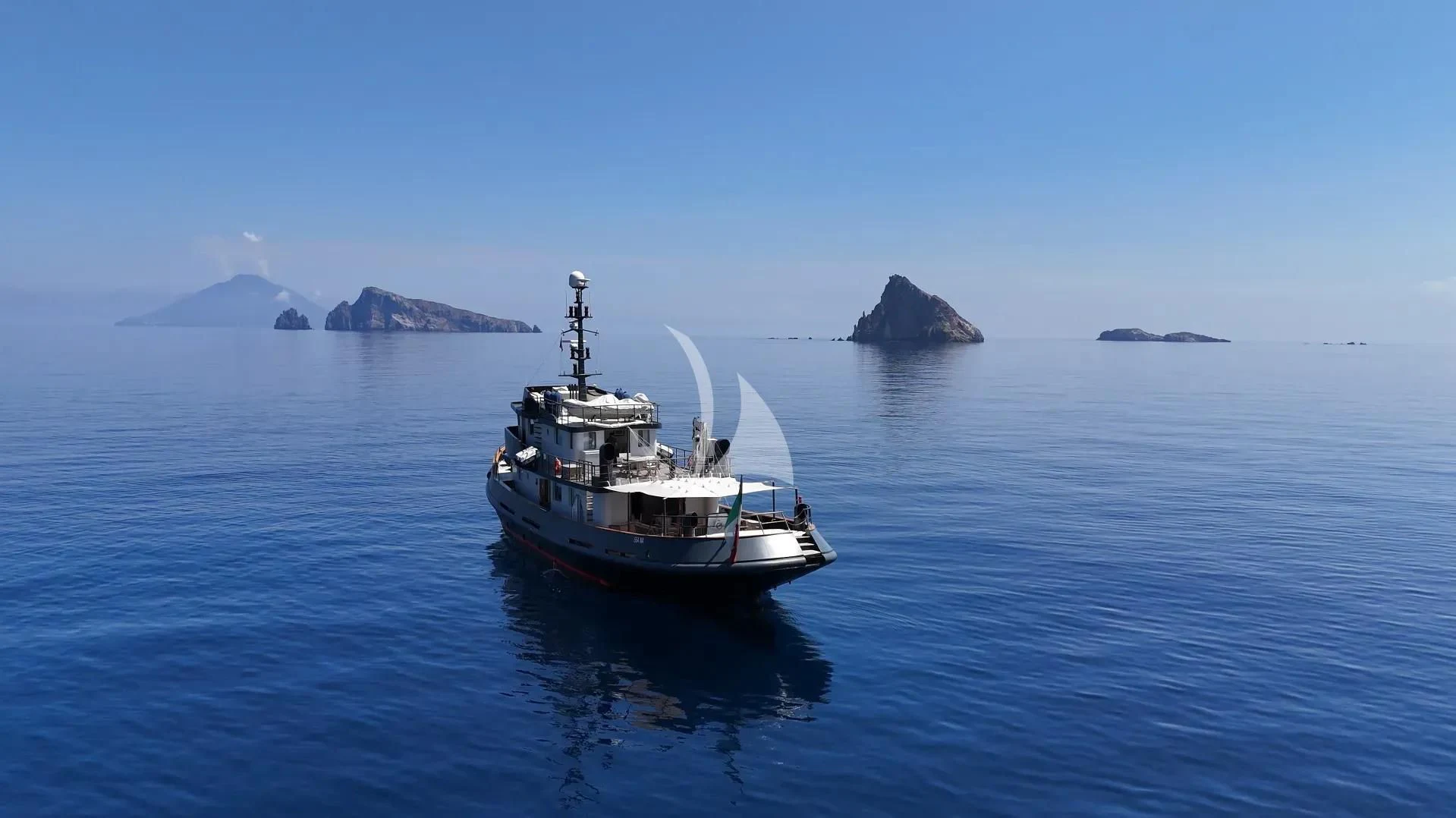 a boat in the water aboard VERVECE Yacht for Charter