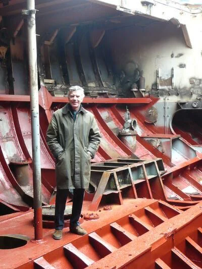 a person standing on a red object aboard VERVECE Yacht for Charter