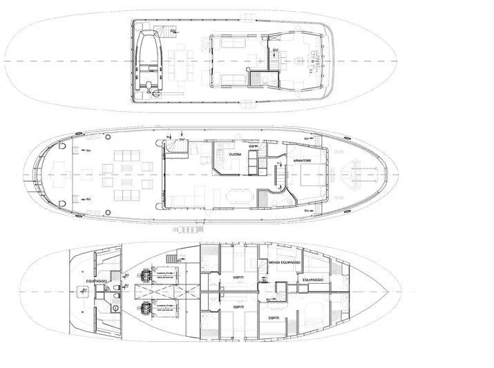 diagram, engineering drawing aboard VERVECE Yacht for Charter