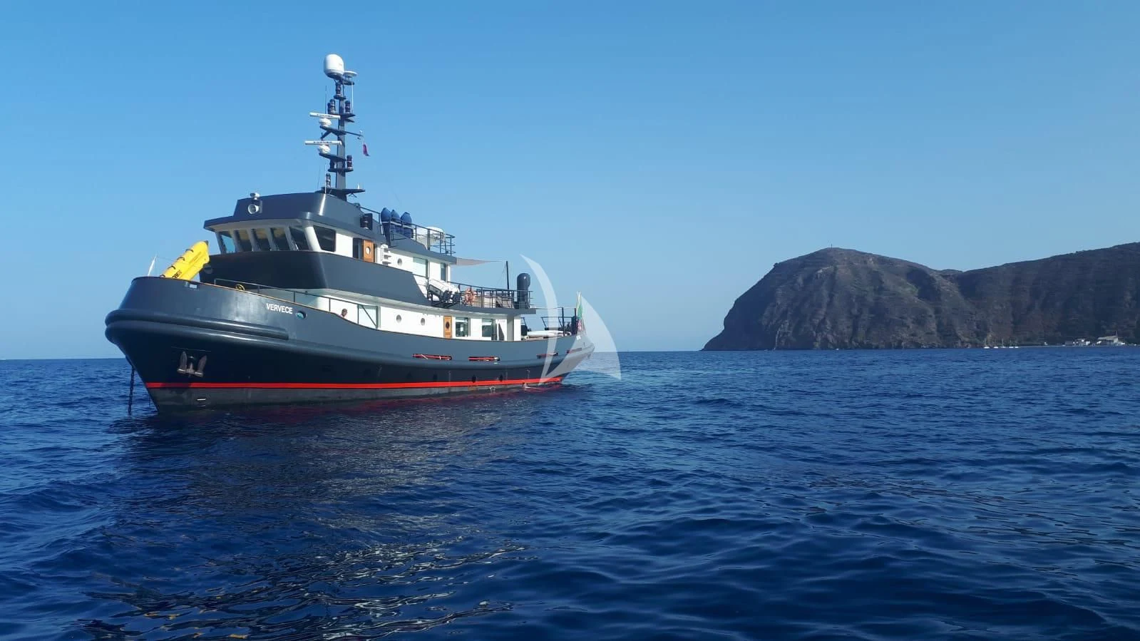 a boat on the water aboard VERVECE Yacht for Charter