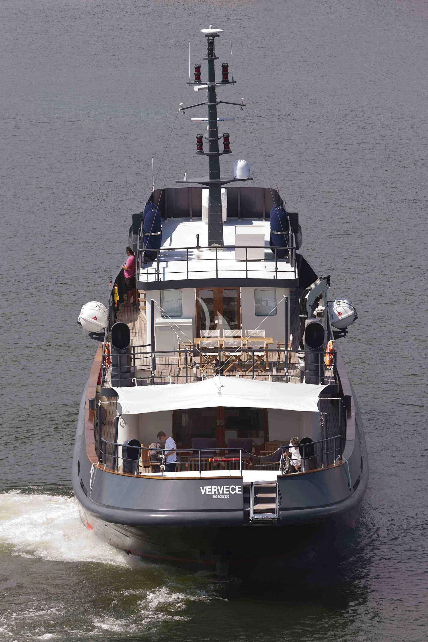 a boat on the water aboard VERVECE Yacht for Charter