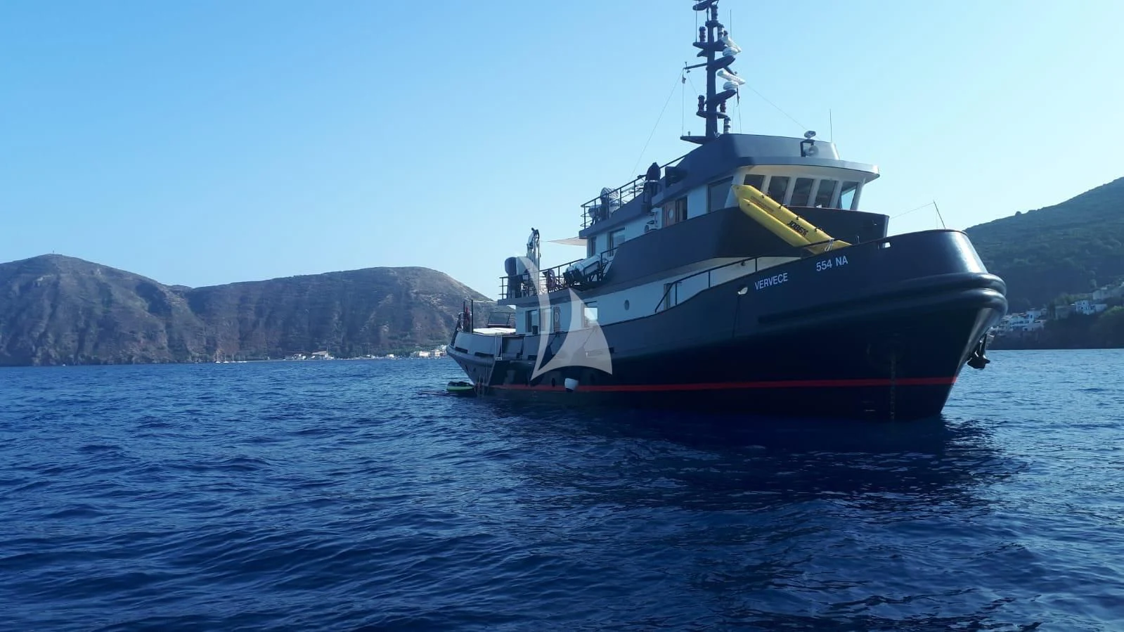 a boat in the water aboard VERVECE Yacht for Charter