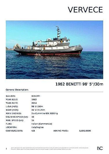 graphical user interface aboard VERVECE Yacht for Charter