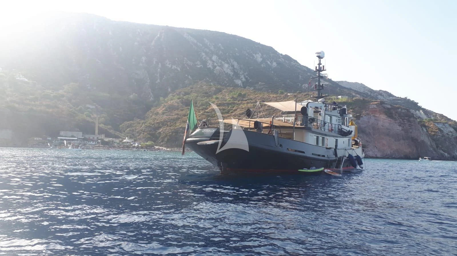 a boat on the water aboard VERVECE Yacht for Charter