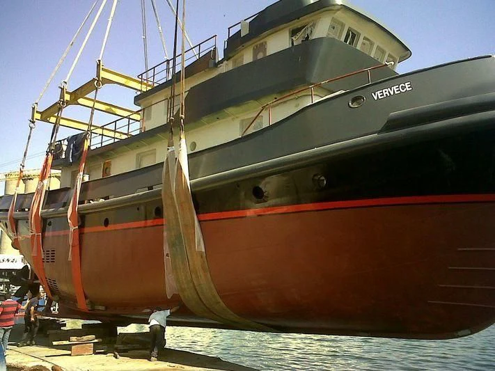 a large boat docked aboard VERVECE Yacht for Charter