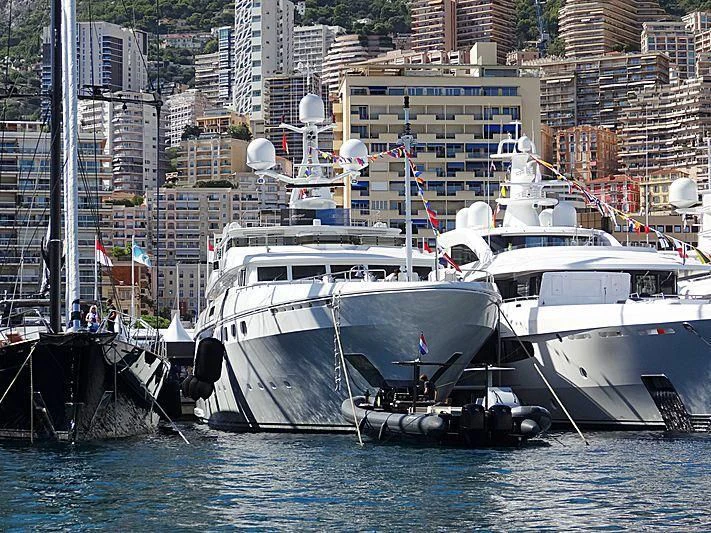 boats in the water aboard APOGEE Yacht for Sale