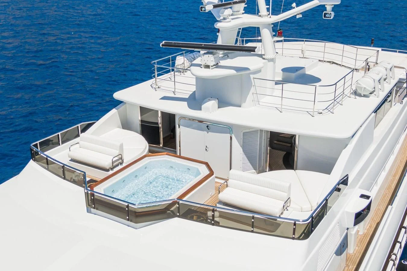 a boat on the water aboard APOGEE Yacht for Sale