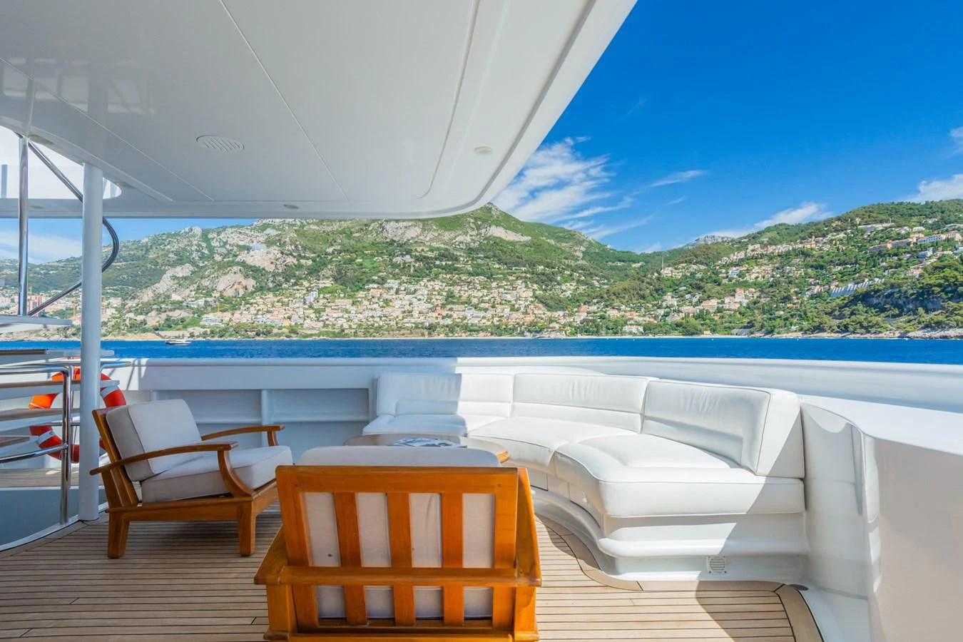 a boat on a body of water aboard APOGEE Yacht for Sale