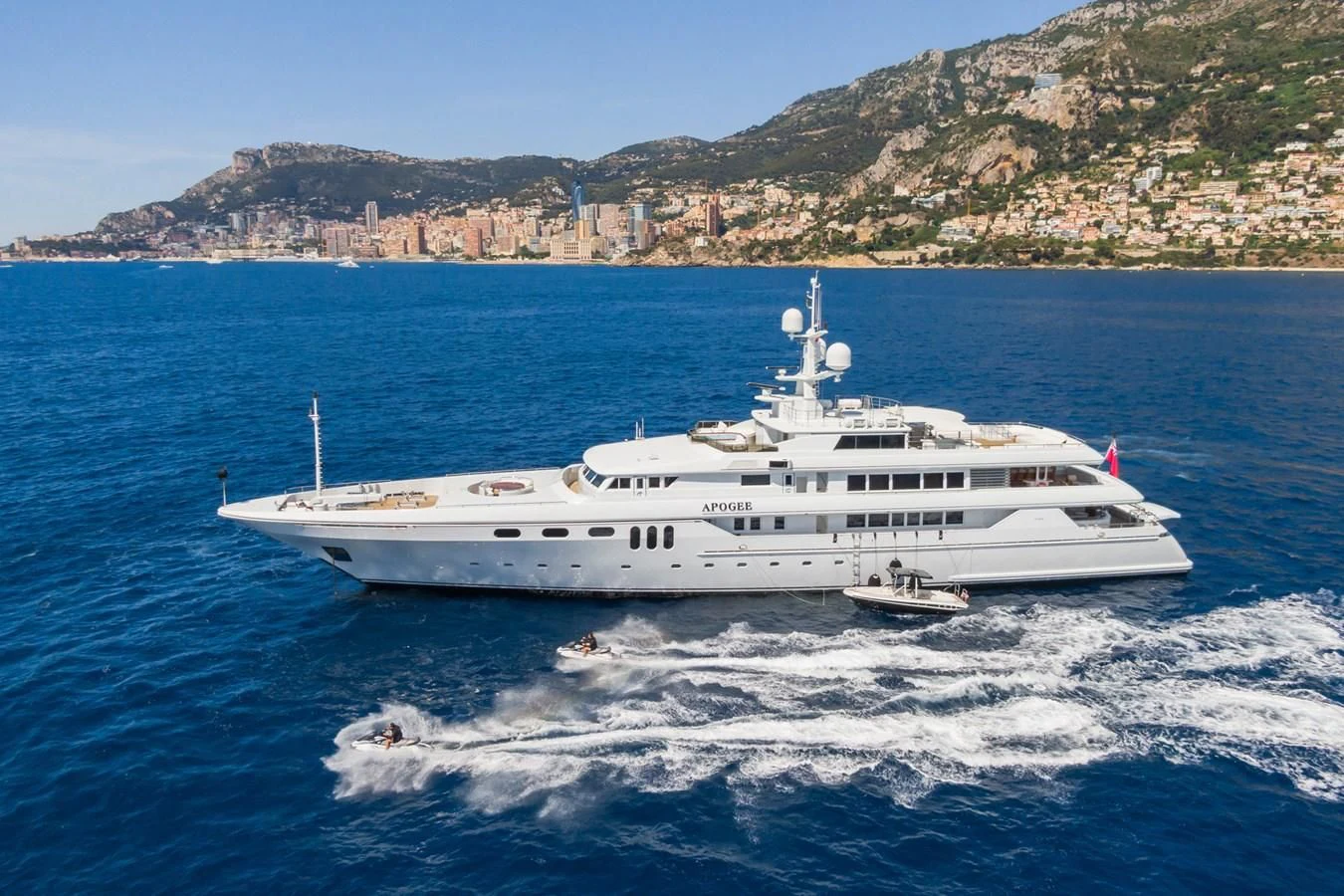 a boat on the water aboard APOGEE Yacht for Sale