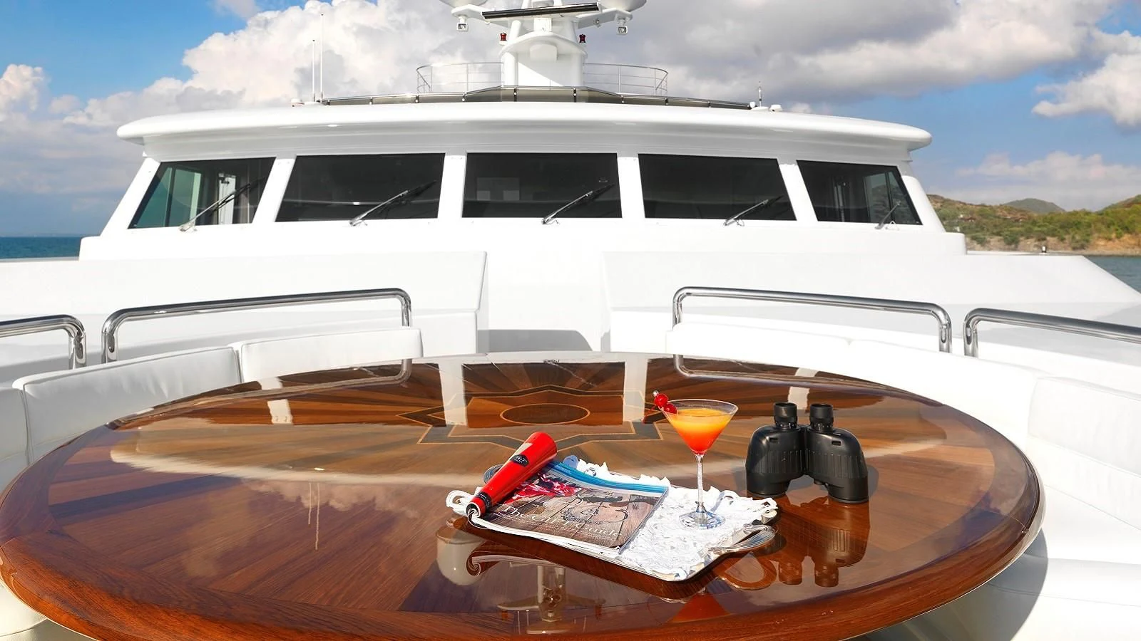 a boat on the water aboard APOGEE Yacht for Sale