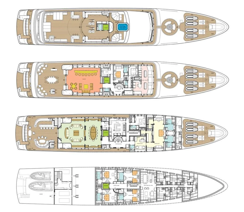 diagram aboard APOGEE Yacht for Sale