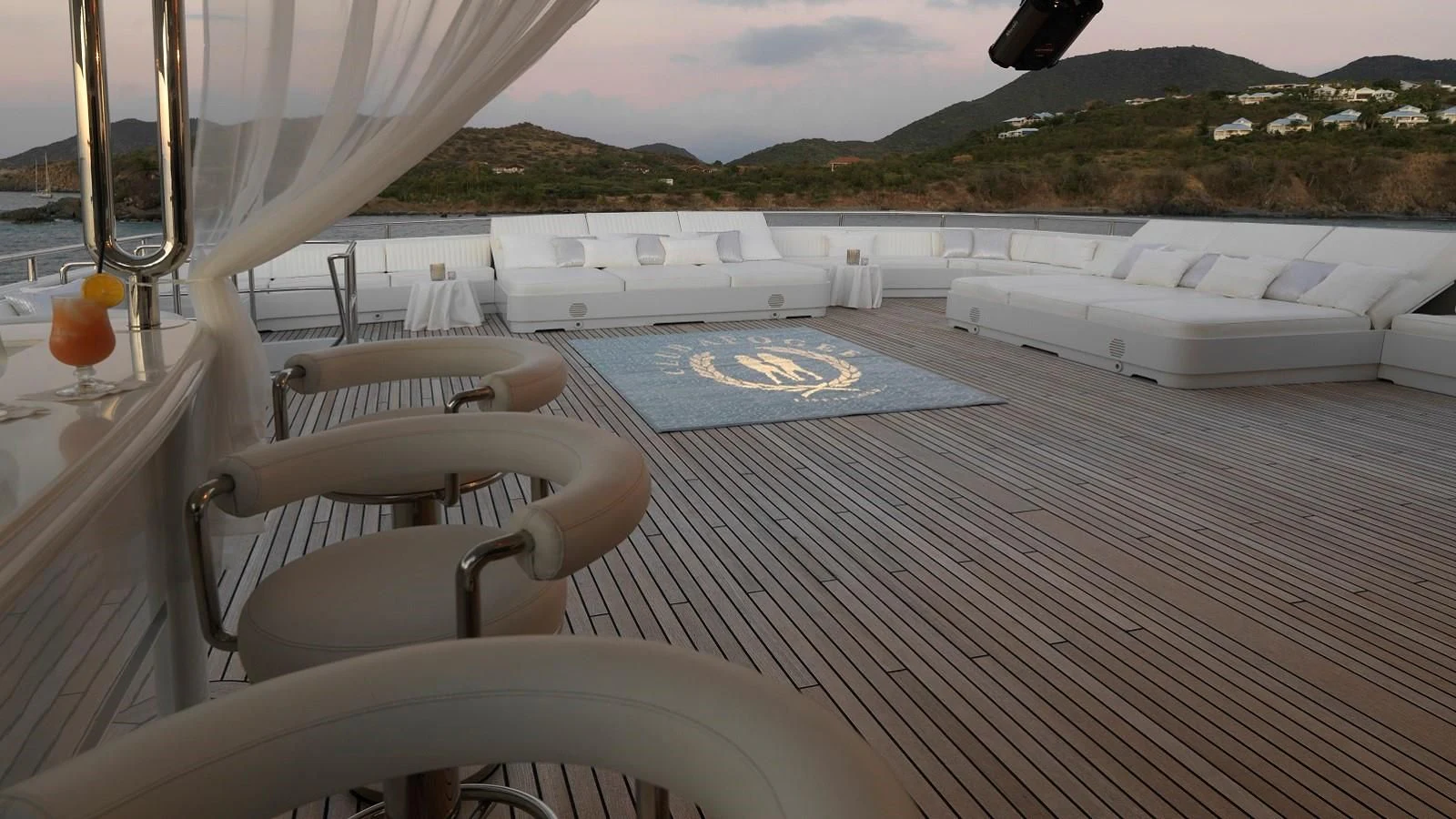 a boat on the water aboard APOGEE Yacht for Sale