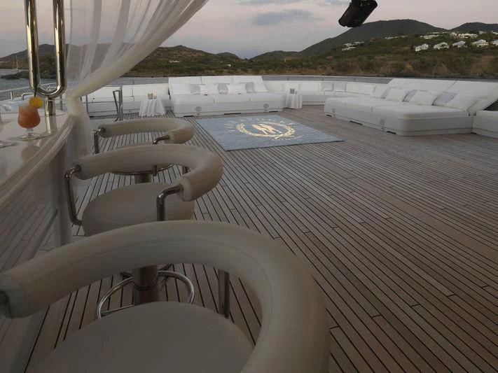 a boat on the water aboard APOGEE Yacht for Sale