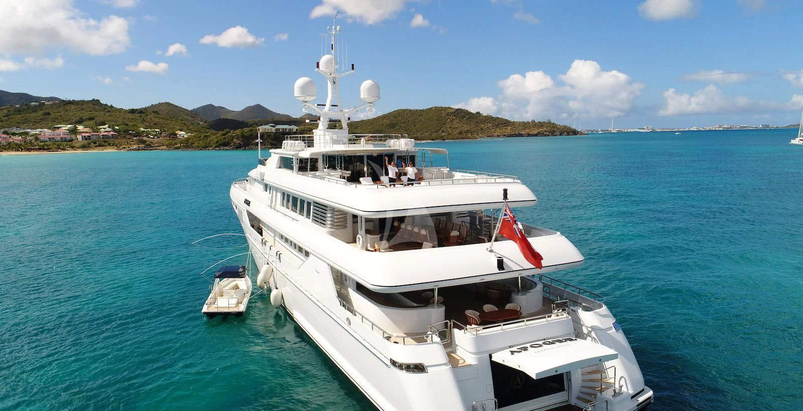 a boat on the water aboard APOGEE Yacht for Sale