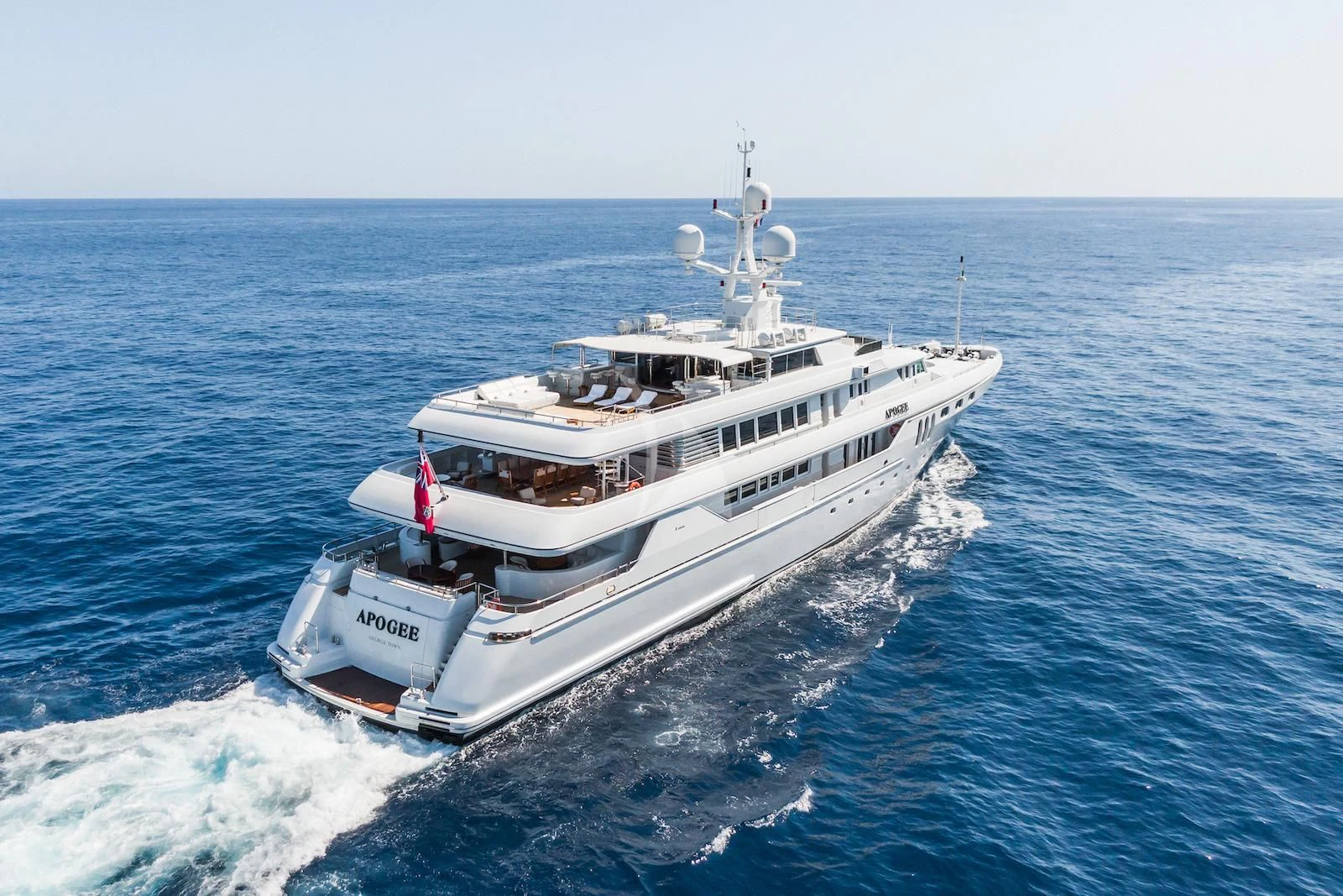 a boat on the water aboard APOGEE Yacht for Sale