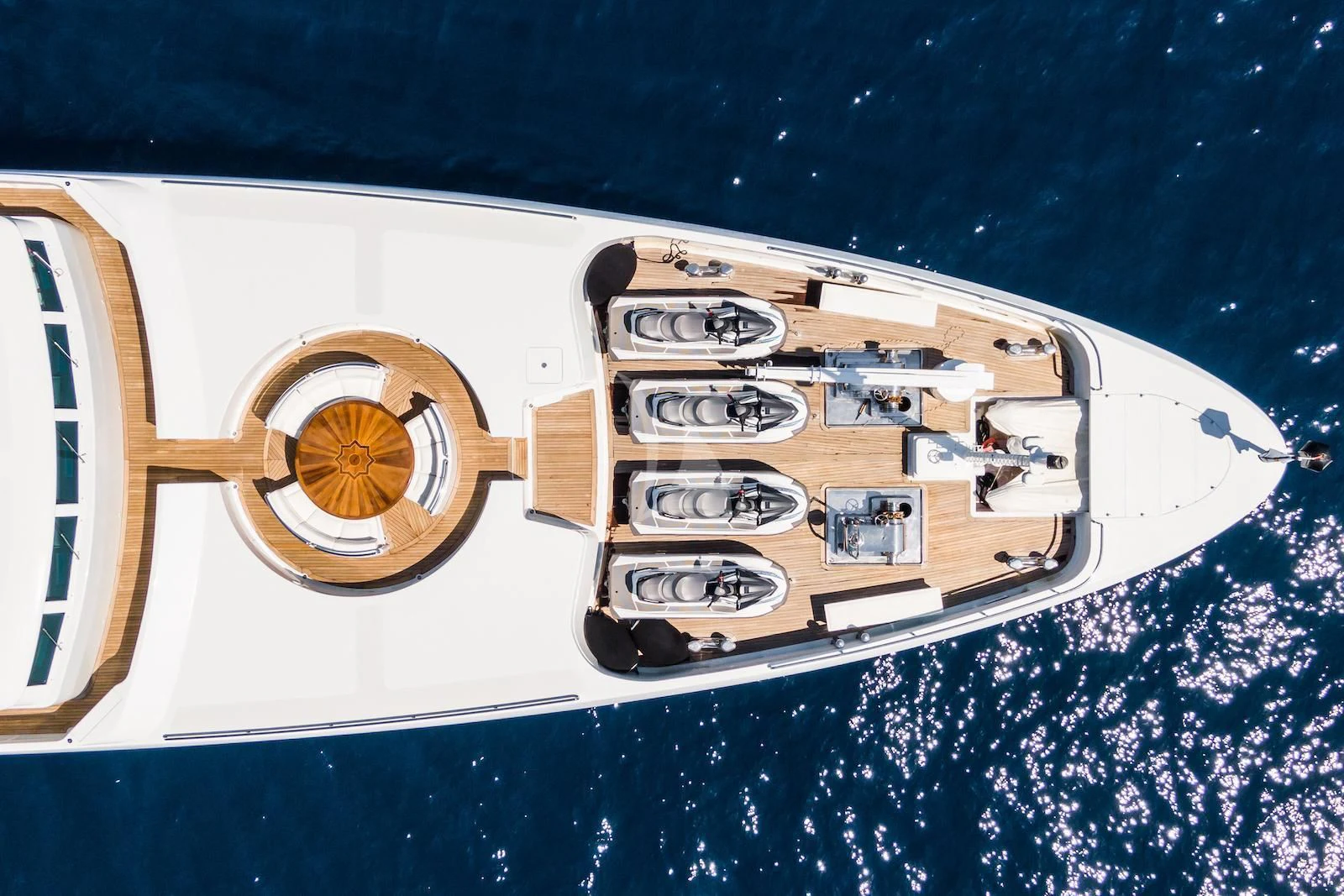 a close-up of a compass aboard APOGEE Yacht for Sale