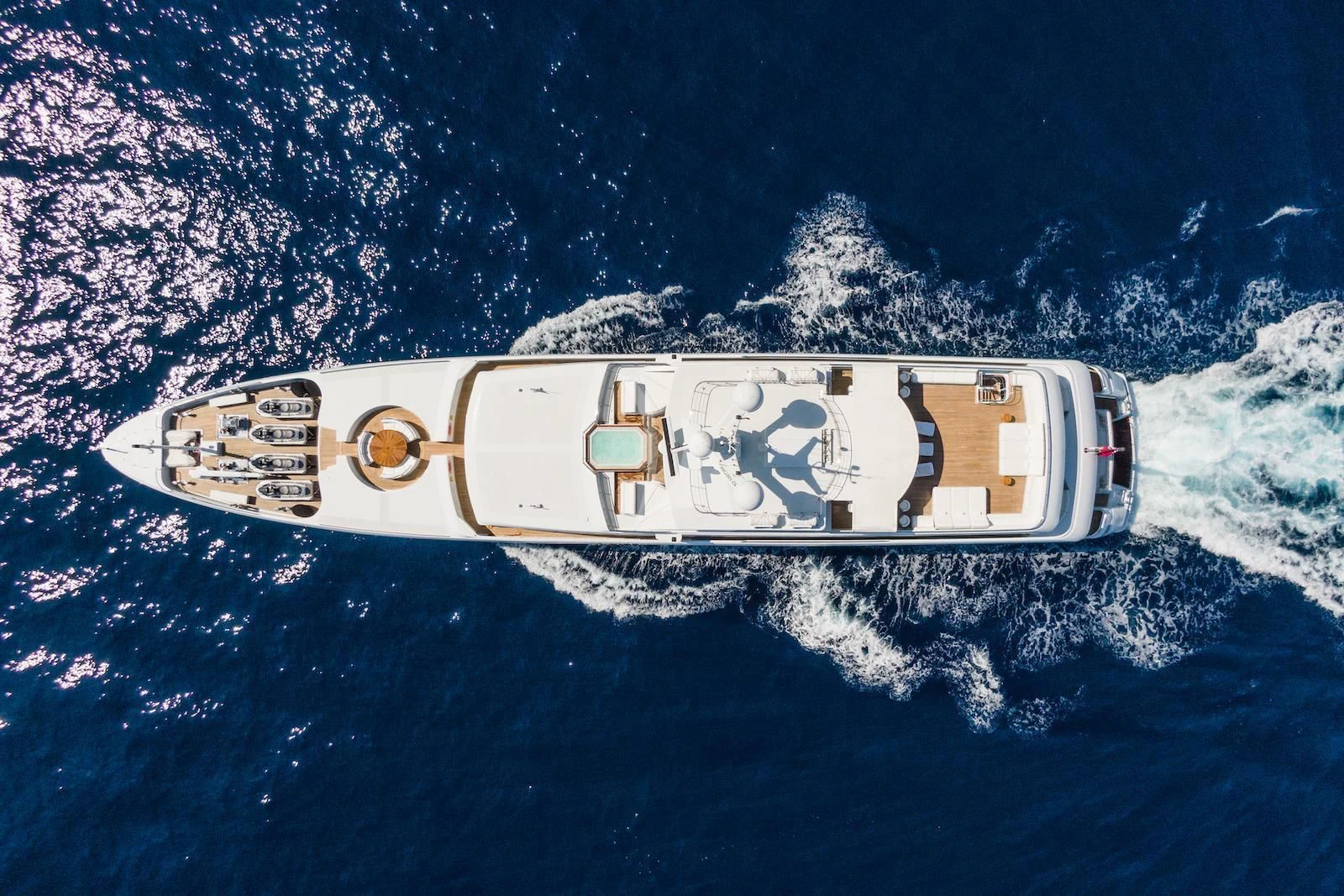a space ship in space aboard APOGEE Yacht for Sale