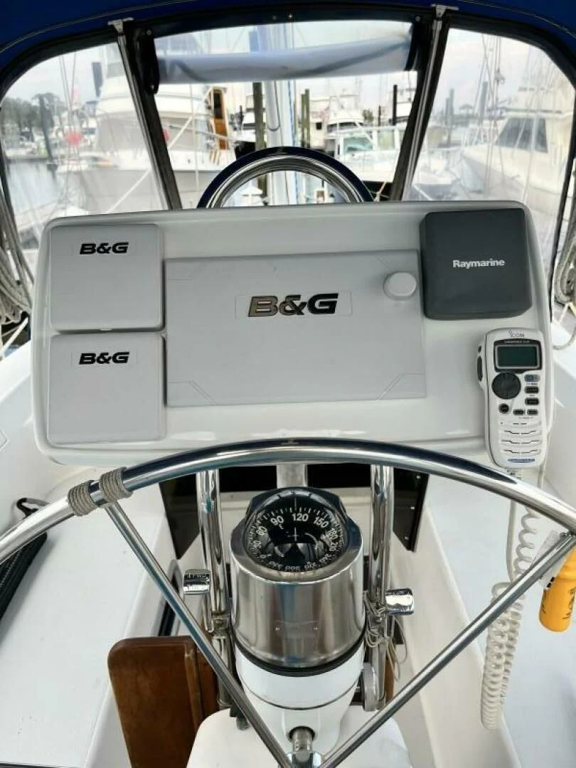 the inside of a car aboard SERENITY Yacht for Charter