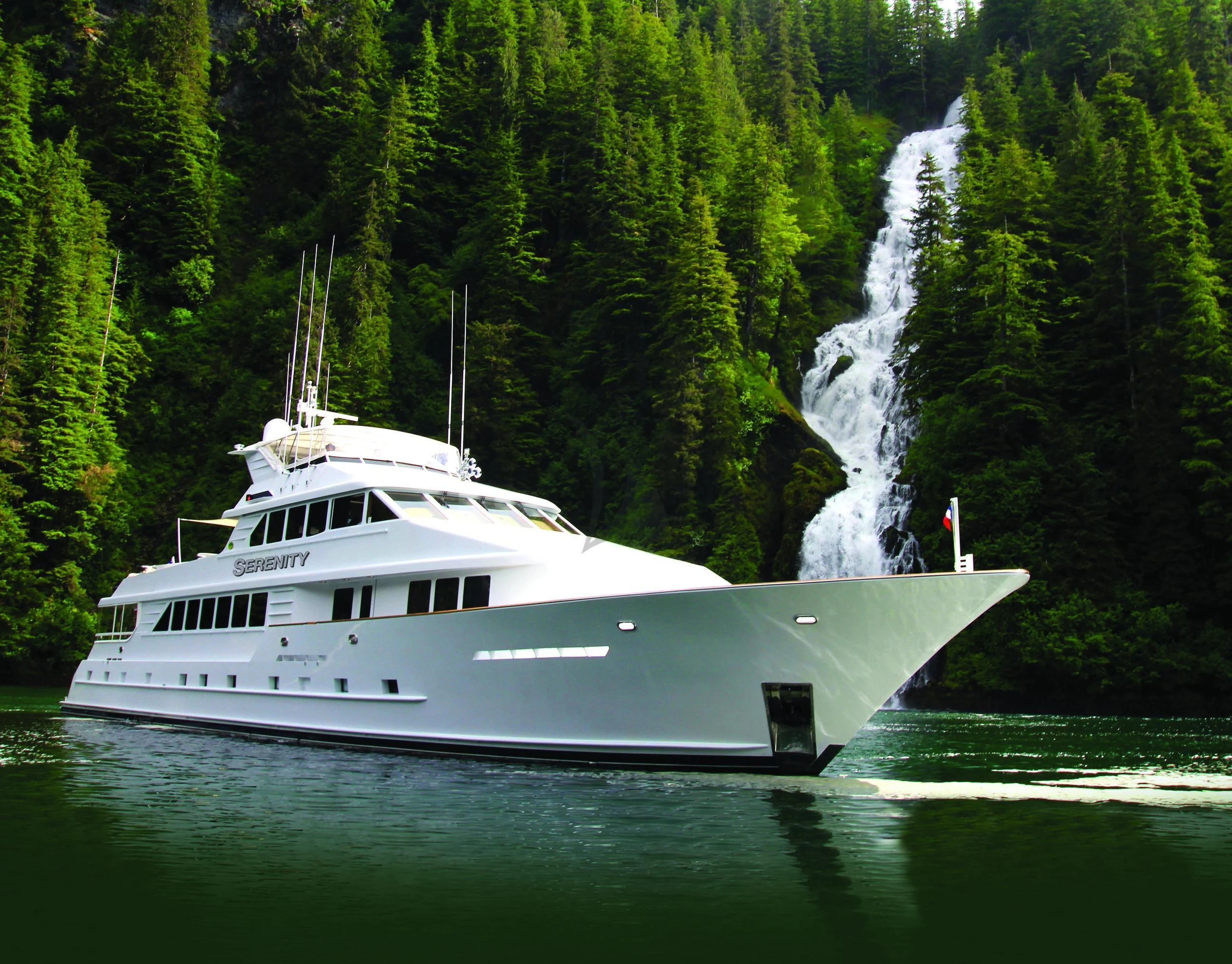 a boat on the water aboard SERENITY Yacht for Charter
