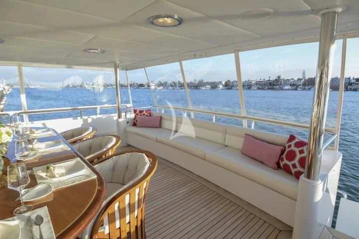 a boat on the water aboard SERENITY Yacht for Charter