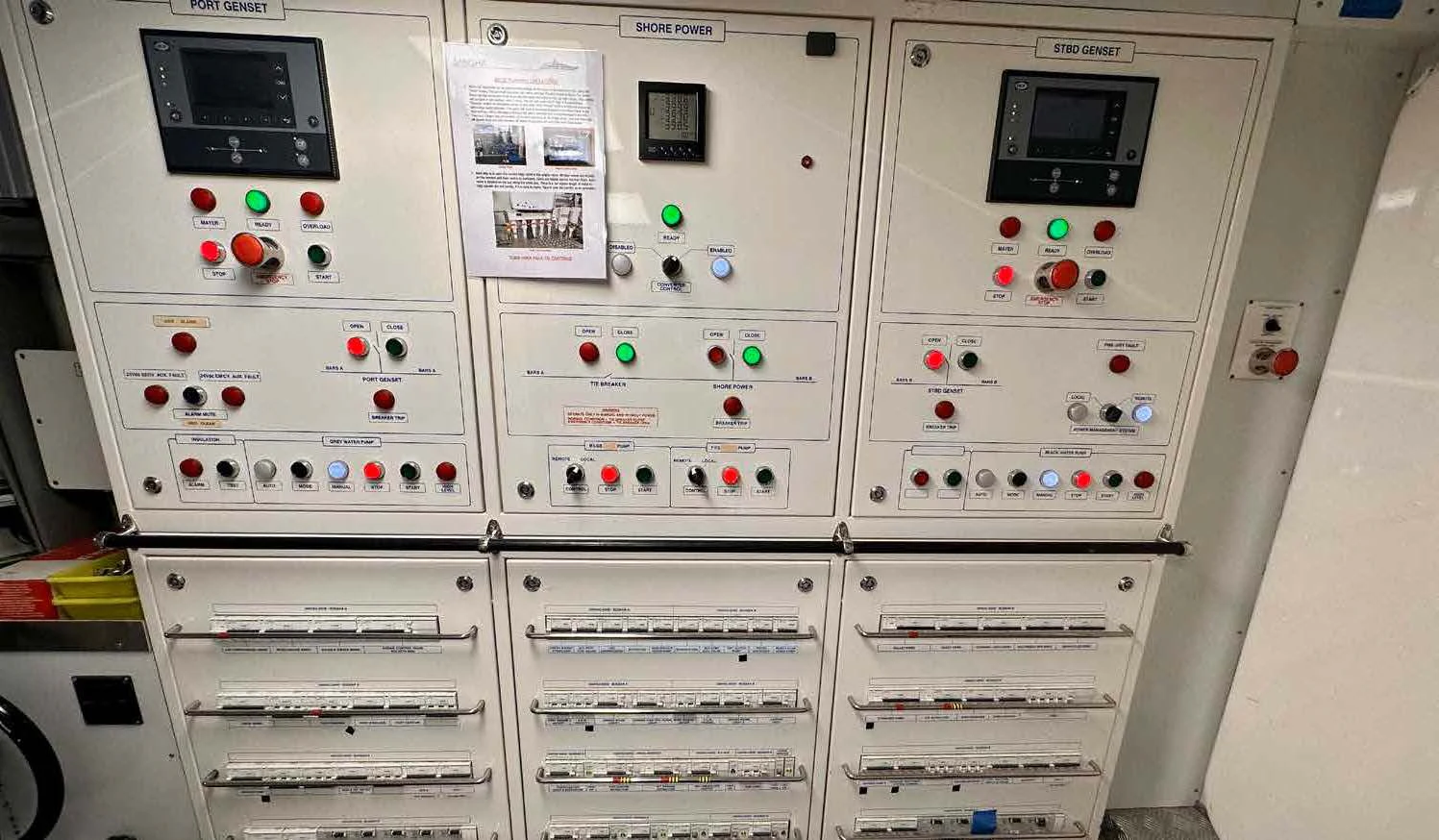 a white machine with buttons aboard PALOMA Yacht for Sale