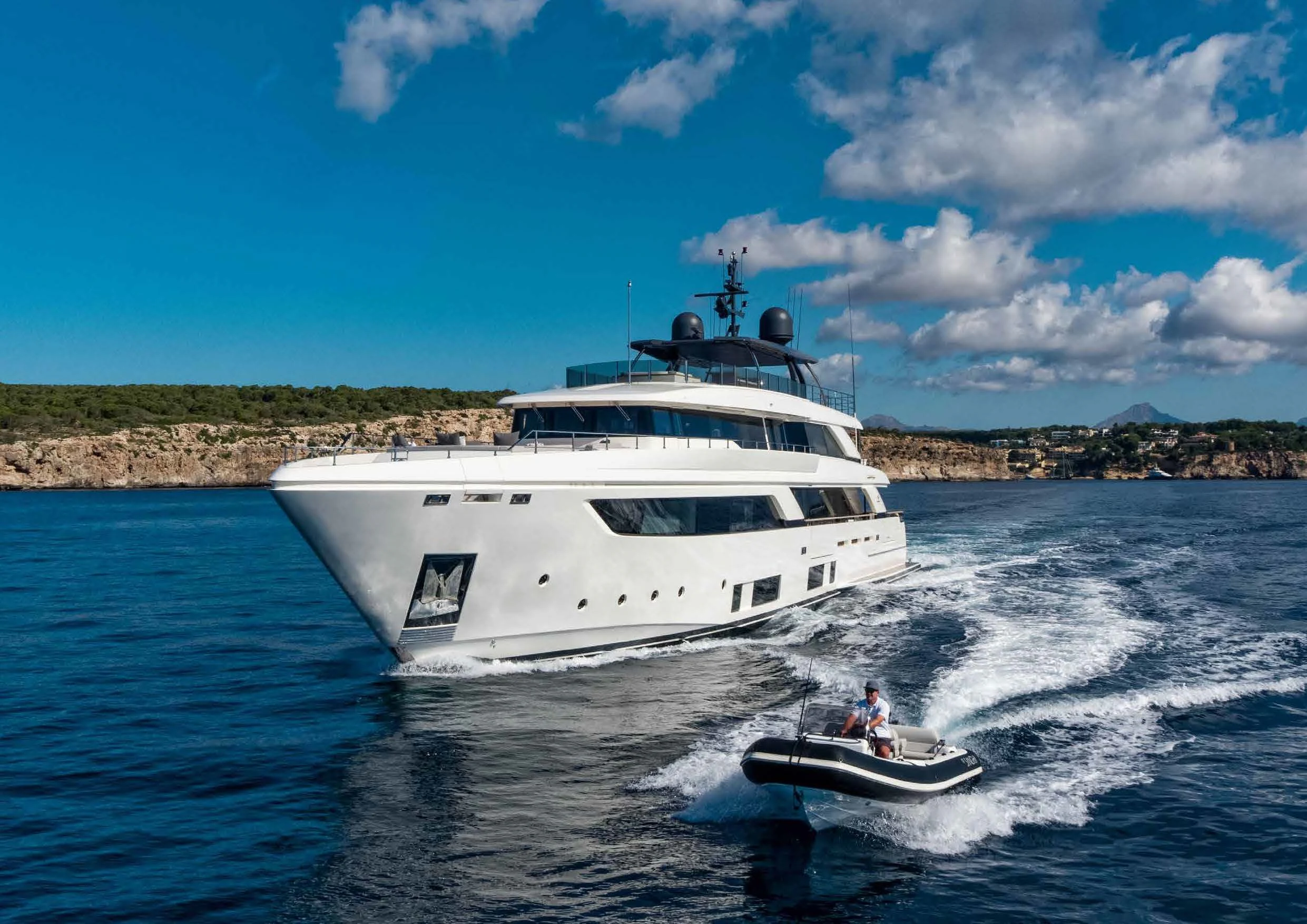 a boat on the water aboard PALOMA Yacht for Sale