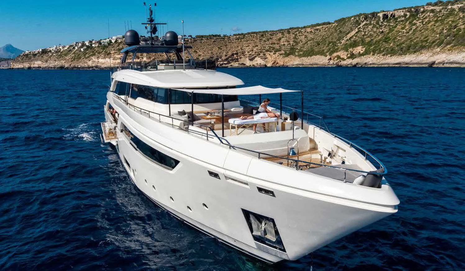 a boat on the water aboard PALOMA Yacht for Sale