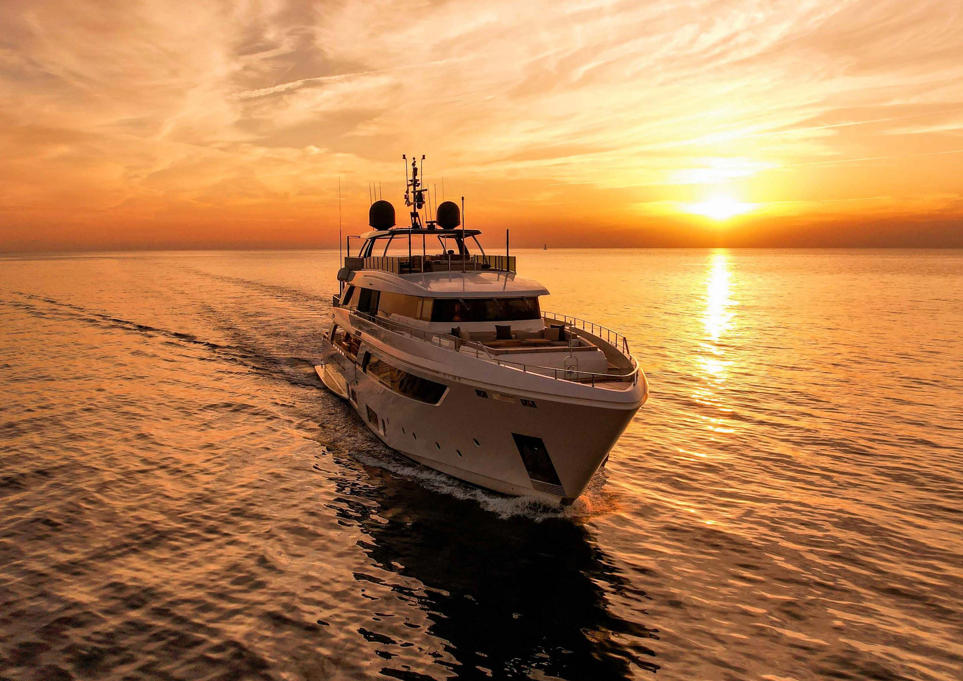 a boat in the water aboard PALOMA Yacht for Sale